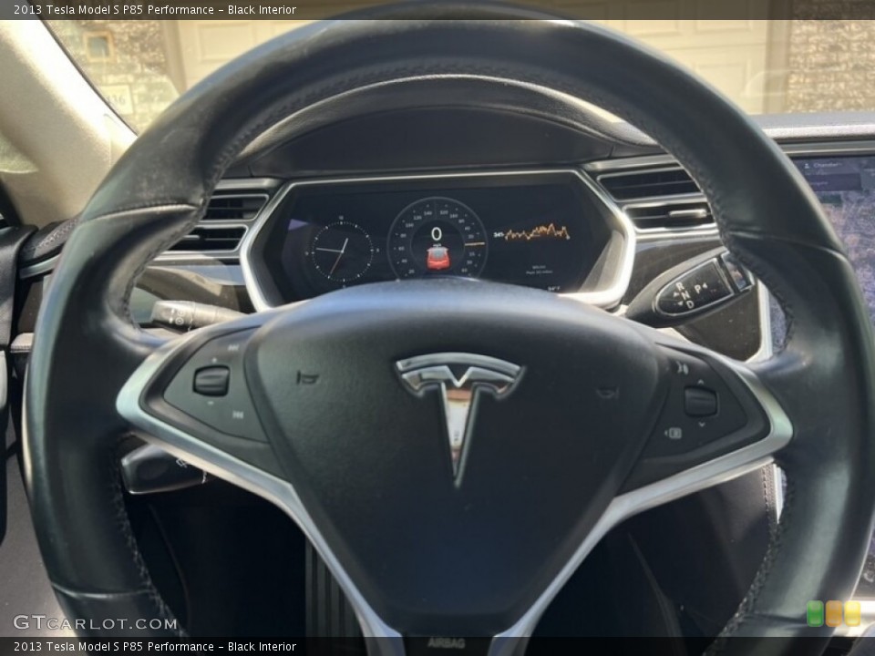 Black Interior Steering Wheel for the 2013 Tesla Model S P85 Performance #144803311
