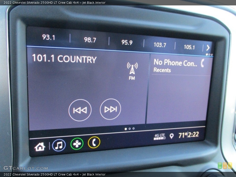Jet Black Interior Audio System for the 2022 Chevrolet Silverado 2500HD LT Crew Cab 4x4 #144804181