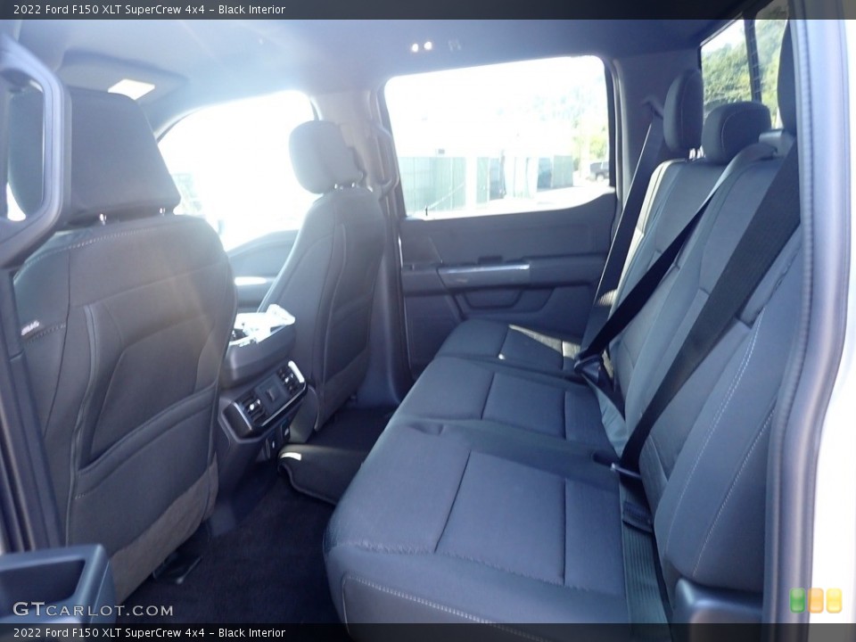 Black Interior Rear Seat for the 2022 Ford F150 XLT SuperCrew 4x4 #144805997