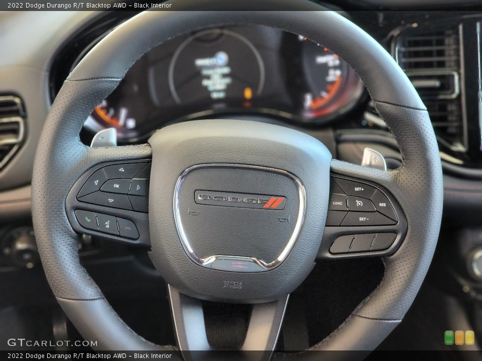 Black Interior Steering Wheel for the 2022 Dodge Durango R/T Blacktop AWD #144807226