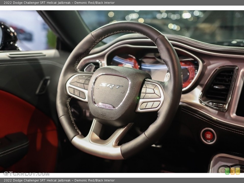 Demonic Red/Black Interior Steering Wheel for the 2022 Dodge Challenger SRT Hellcat Jailbreak #144808246