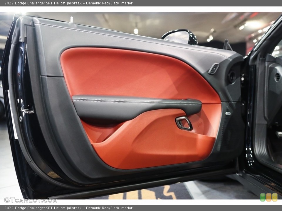 Demonic Red/Black Interior Door Panel for the 2022 Dodge Challenger SRT Hellcat Jailbreak #144808333