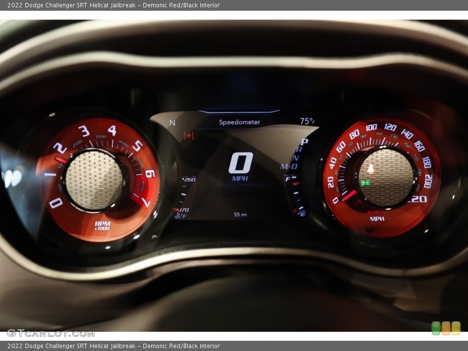 Demonic Red/Black Interior Gauges for the 2022 Dodge Challenger SRT Hellcat Jailbreak #144808354