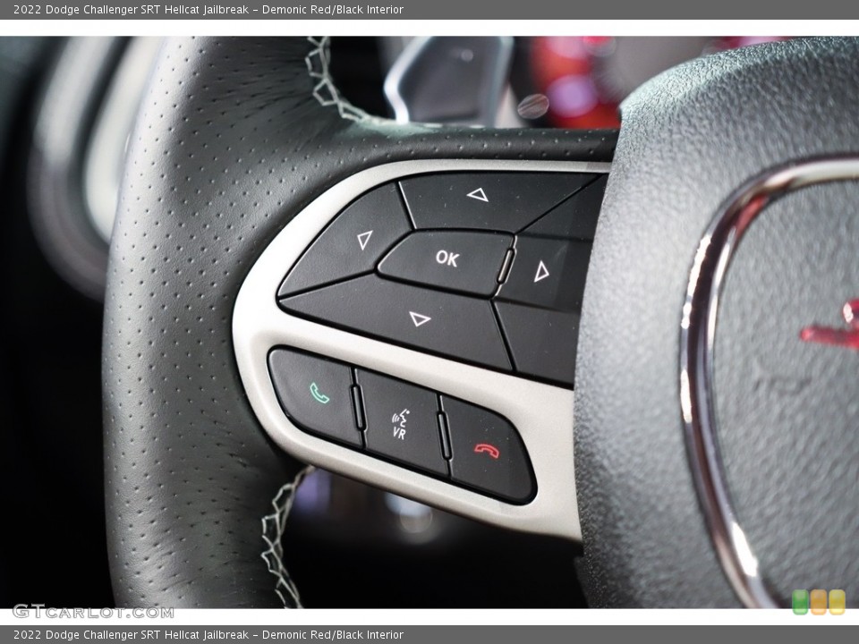 Demonic Red/Black Interior Steering Wheel for the 2022 Dodge Challenger SRT Hellcat Jailbreak #144808396