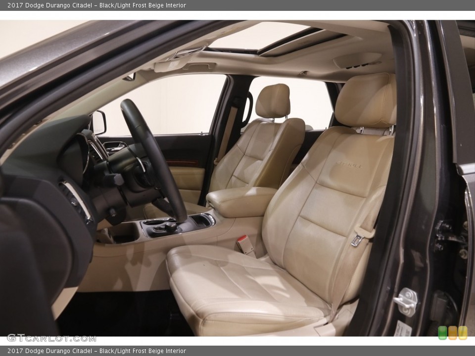 Black/Light Frost Beige Interior Front Seat for the 2017 Dodge Durango Citadel #144809488