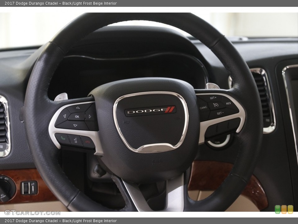 Black/Light Frost Beige Interior Steering Wheel for the 2017 Dodge Durango Citadel #144809515