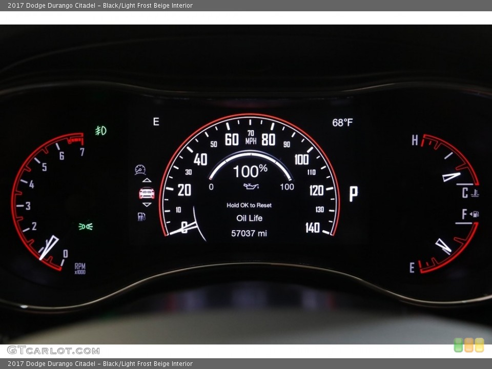 Black/Light Frost Beige Interior Gauges for the 2017 Dodge Durango Citadel #144809533