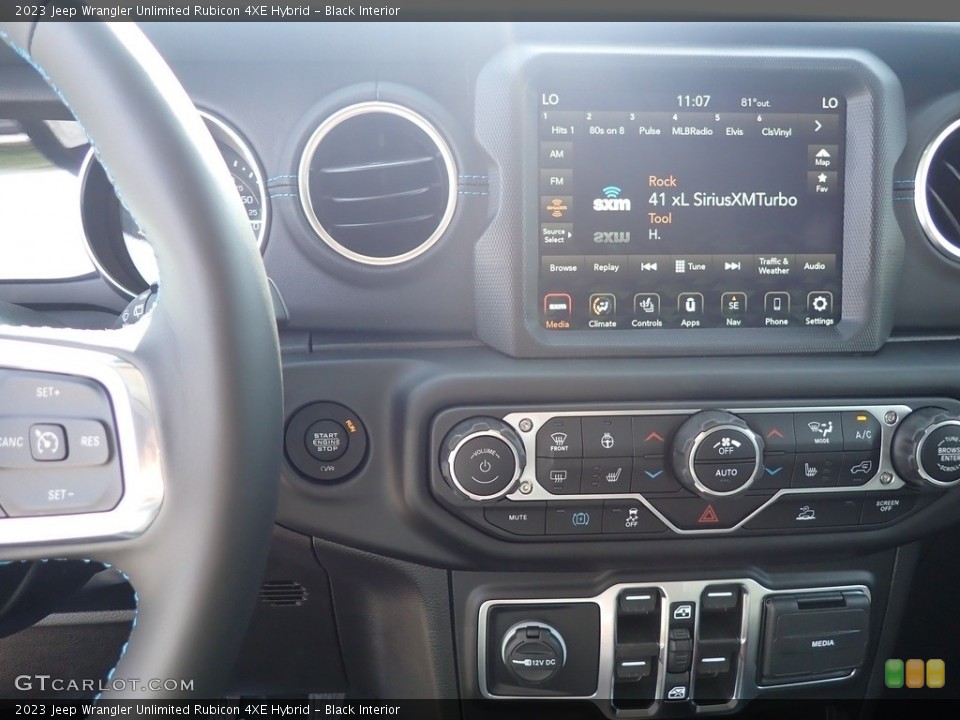 Black Interior Controls for the 2023 Jeep Wrangler Unlimited Rubicon 4XE Hybrid #144814919