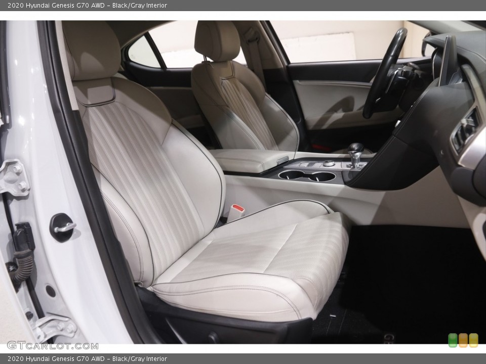 Black/Gray Interior Front Seat for the 2020 Hyundai Genesis G70 AWD #144815240