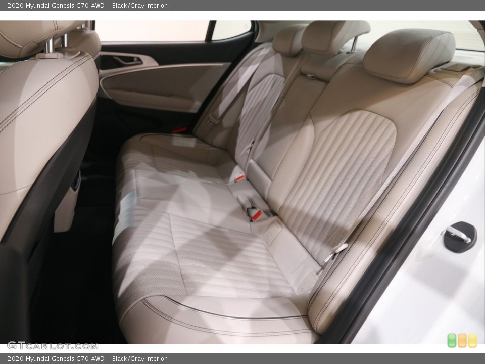 Black/Gray Interior Rear Seat for the 2020 Hyundai Genesis G70 AWD #144815273