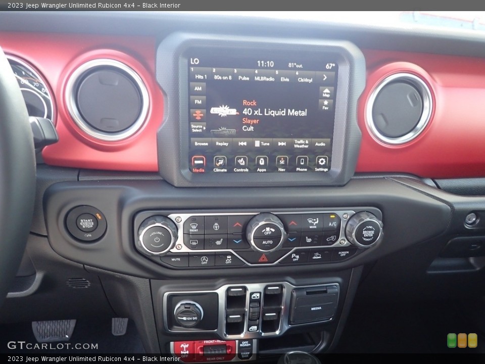 Black Interior Controls for the 2023 Jeep Wrangler Unlimited Rubicon 4x4 #144815354
