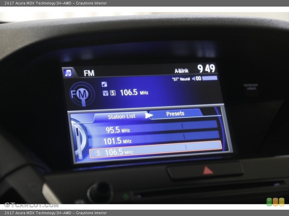Graystone Interior Controls for the 2017 Acura MDX Technology SH-AWD #144818666