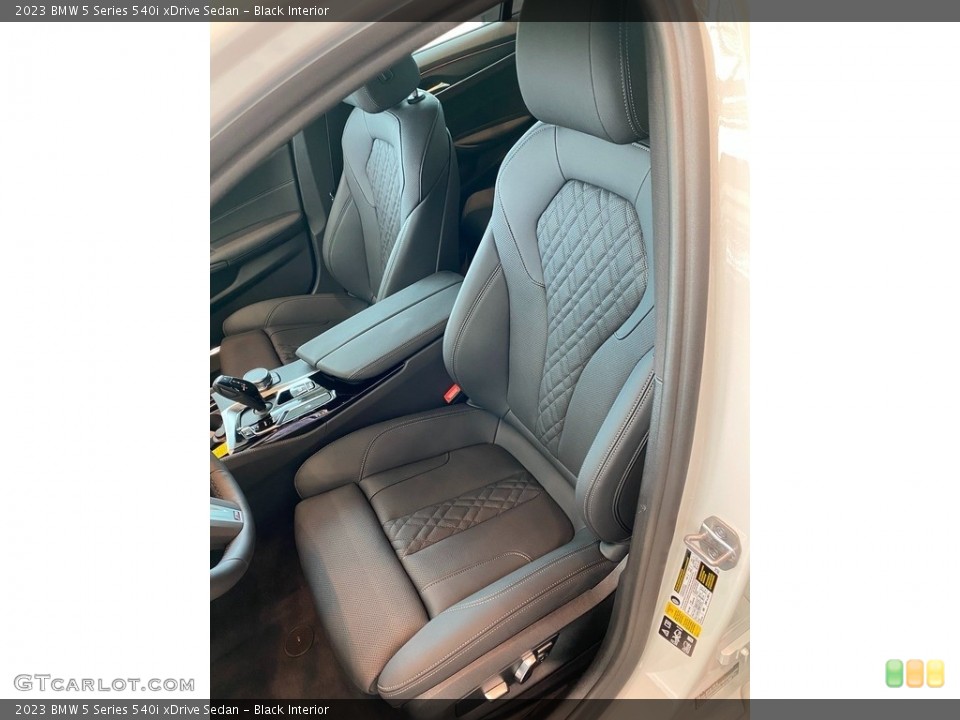 Black Interior Front Seat for the 2023 BMW 5 Series 540i xDrive Sedan #144818849