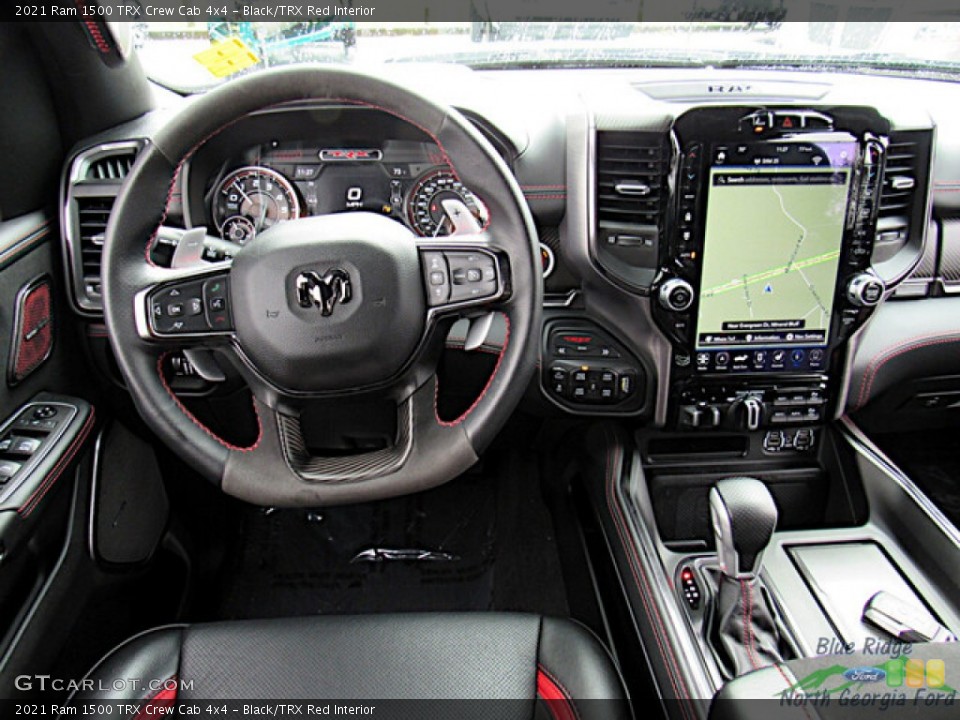 Black/TRX Red Interior Dashboard for the 2021 Ram 1500 TRX Crew Cab 4x4 #144821158