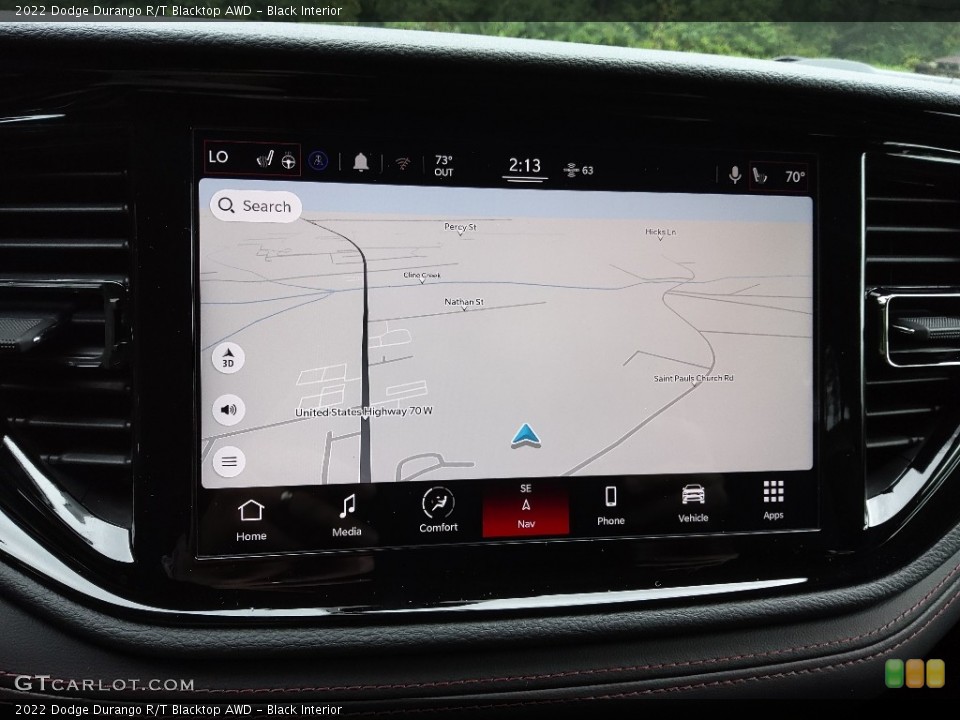 Black Interior Navigation for the 2022 Dodge Durango R/T Blacktop AWD #144822916