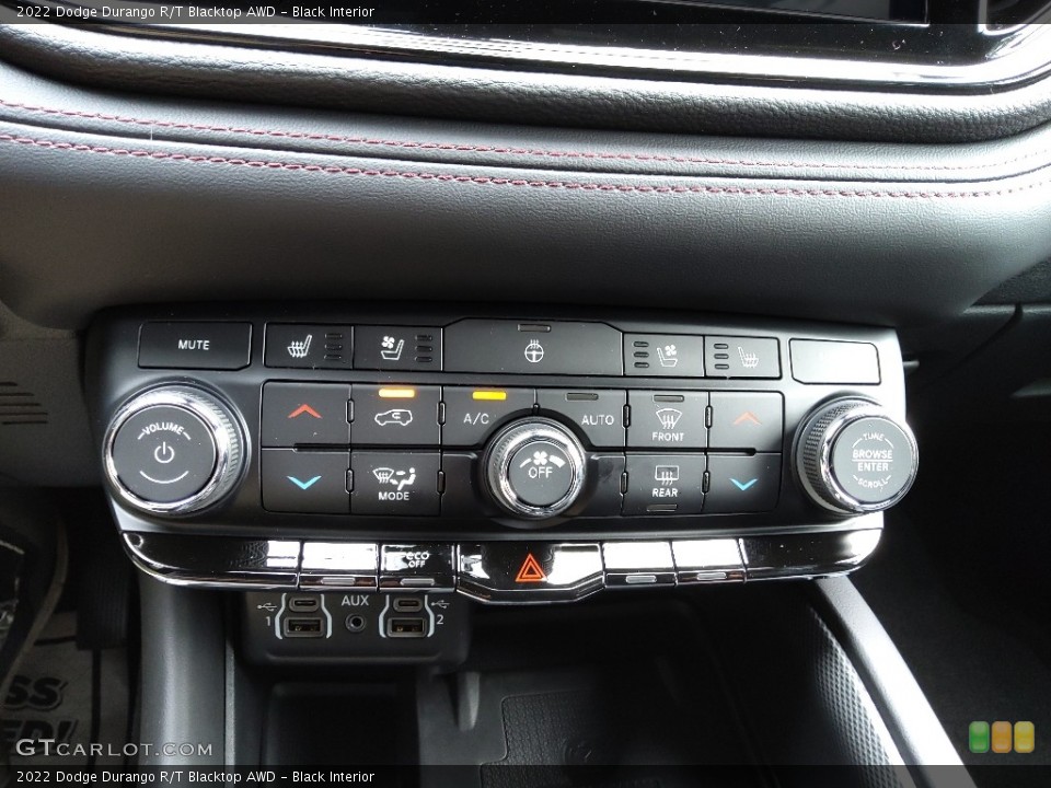 Black Interior Controls for the 2022 Dodge Durango R/T Blacktop AWD #144822952