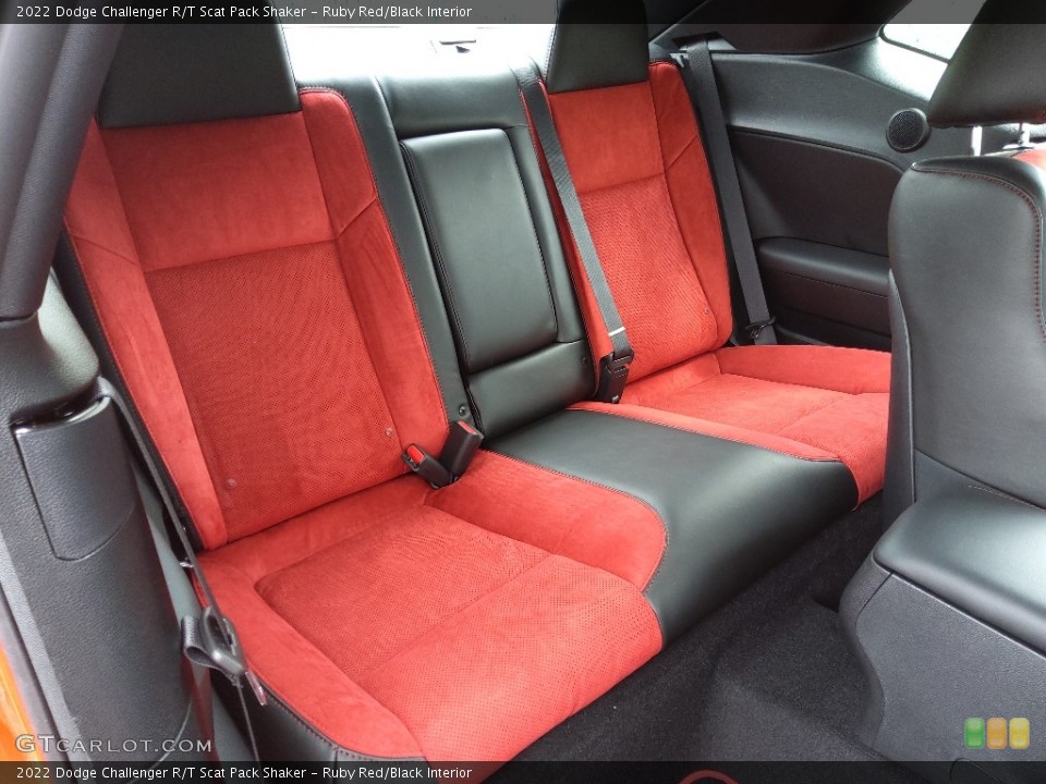 Ruby Red/Black Interior Rear Seat for the 2022 Dodge Challenger R/T Scat Pack Shaker #144823162