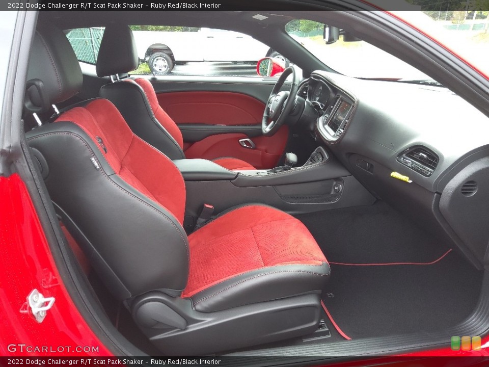 Ruby Red/Black Interior Front Seat for the 2022 Dodge Challenger R/T Scat Pack Shaker #144823171