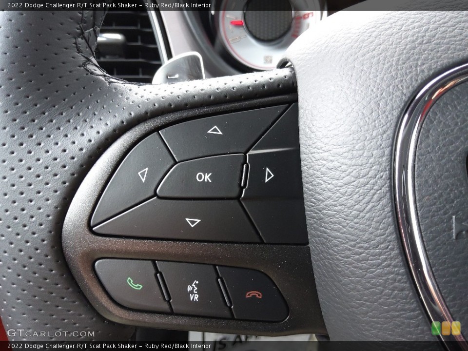 Ruby Red/Black Interior Steering Wheel for the 2022 Dodge Challenger R/T Scat Pack Shaker #144823192