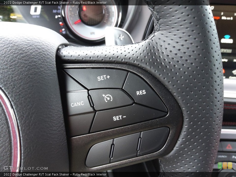 Ruby Red/Black Interior Steering Wheel for the 2022 Dodge Challenger R/T Scat Pack Shaker #144823201