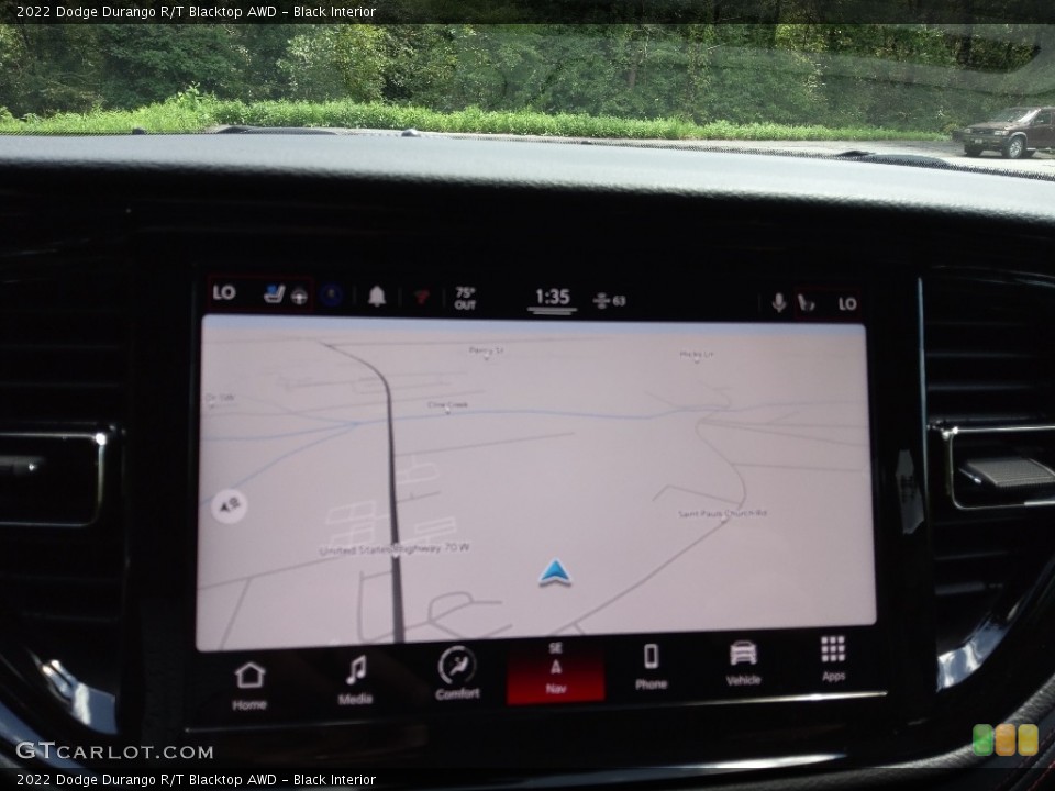 Black Interior Navigation for the 2022 Dodge Durango R/T Blacktop AWD #144825176