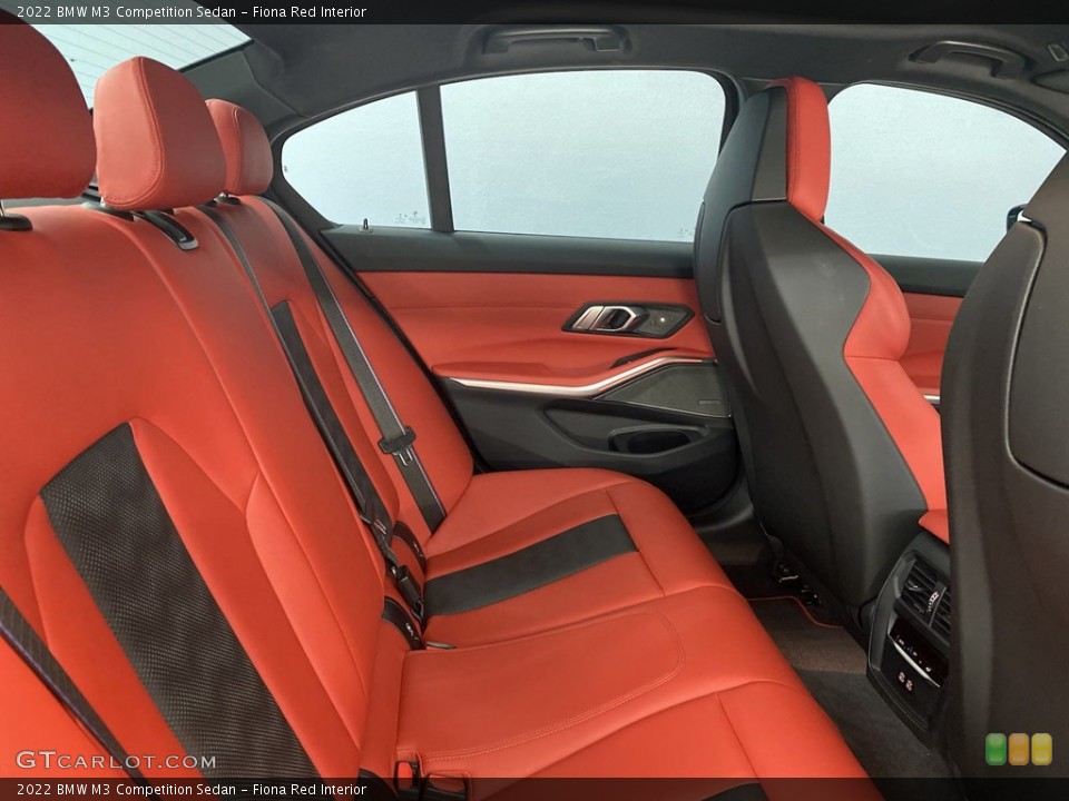 Fiona Red Interior Rear Seat for the 2022 BMW M3 Competition Sedan #144825512