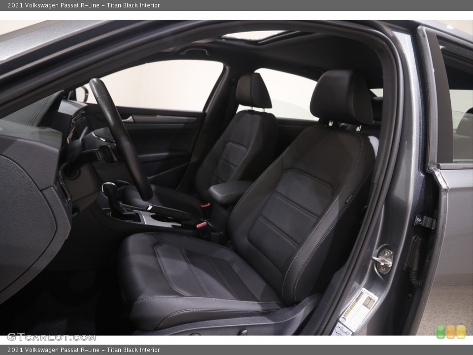 Titan Black Interior Front Seat for the 2021 Volkswagen Passat R-Line #144825581