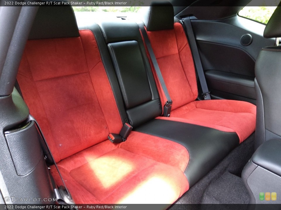 Ruby Red/Black Interior Rear Seat for the 2022 Dodge Challenger R/T Scat Pack Shaker #144825758