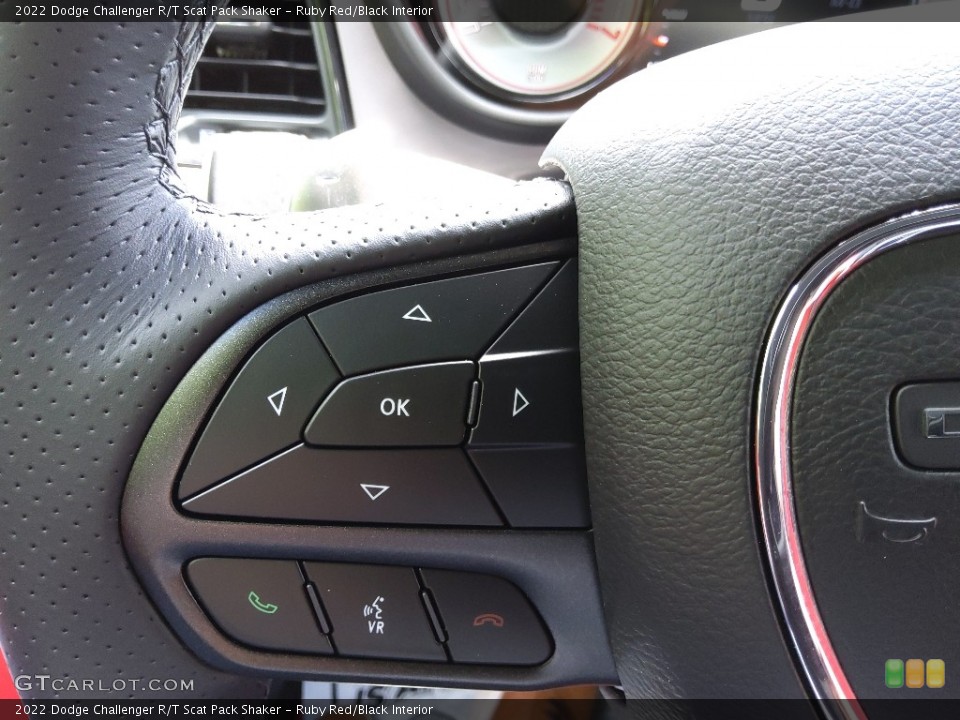 Ruby Red/Black Interior Steering Wheel for the 2022 Dodge Challenger R/T Scat Pack Shaker #144825839