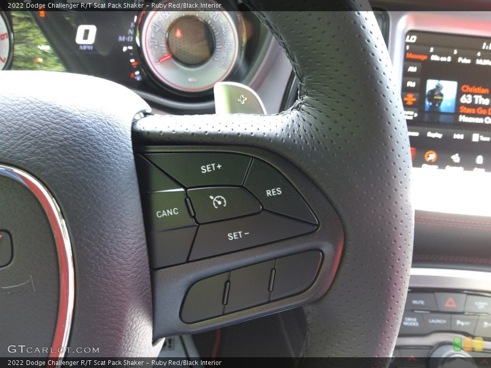 Ruby Red/Black Interior Steering Wheel for the 2022 Dodge Challenger R/T Scat Pack Shaker #144825875