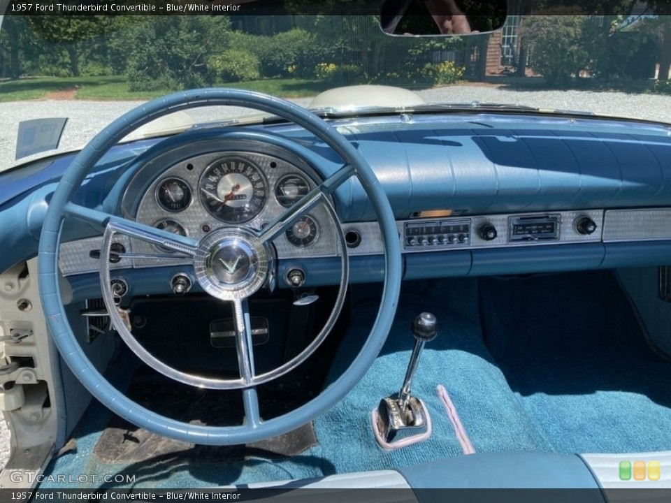 Blue/White Interior Dashboard for the 1957 Ford Thunderbird Convertible #144827183