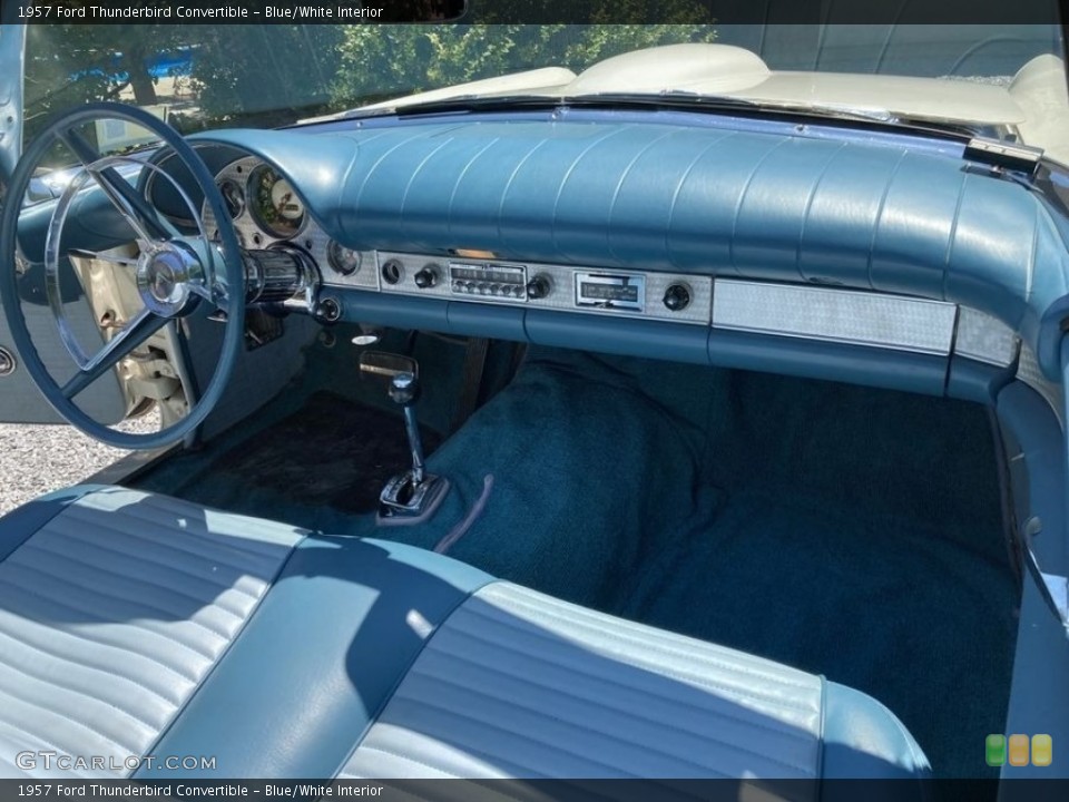Blue/White Interior Photo for the 1957 Ford Thunderbird Convertible #144827207