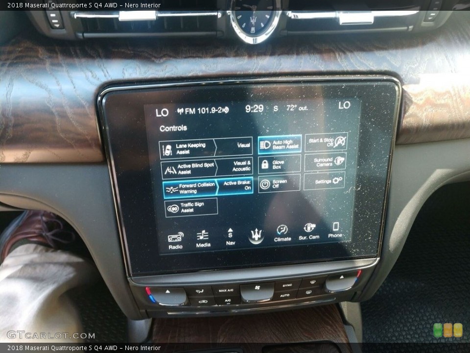 Nero Interior Controls for the 2018 Maserati Quattroporte S Q4 AWD #144827525