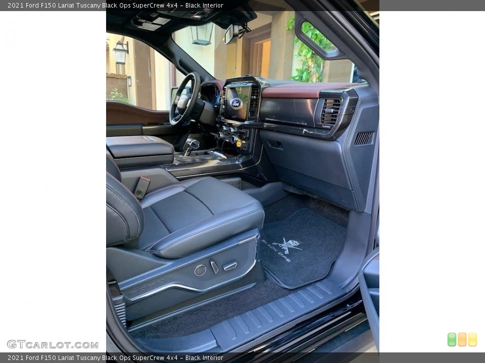Black Interior Photo for the 2021 Ford F150 Lariat Tuscany Black Ops SuperCrew 4x4 #144832706