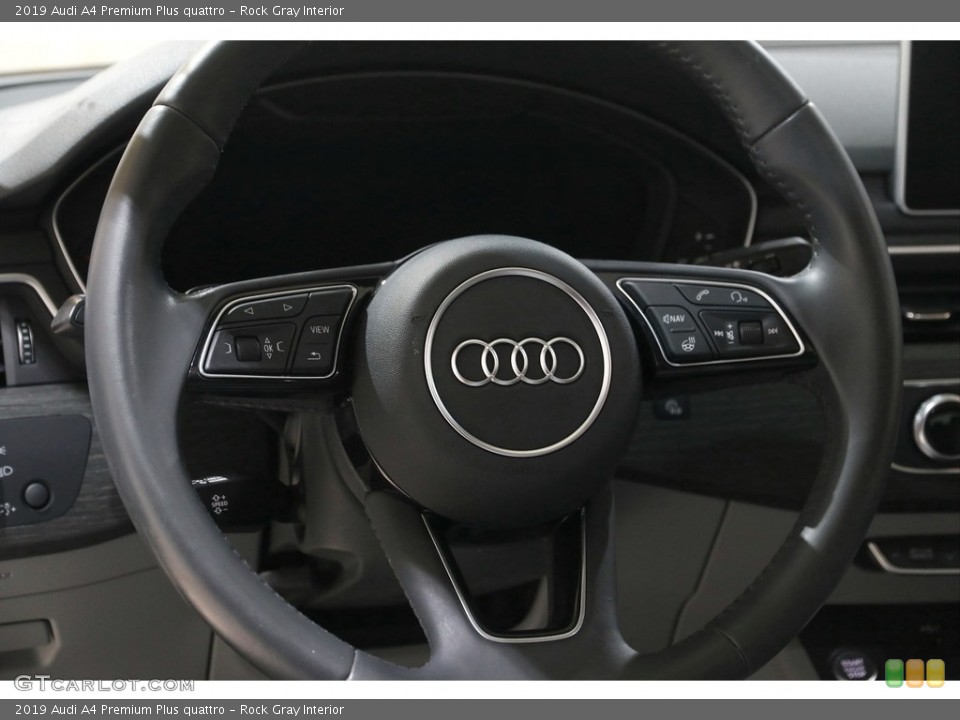 Rock Gray Interior Steering Wheel for the 2019 Audi A4 Premium Plus quattro #144832892