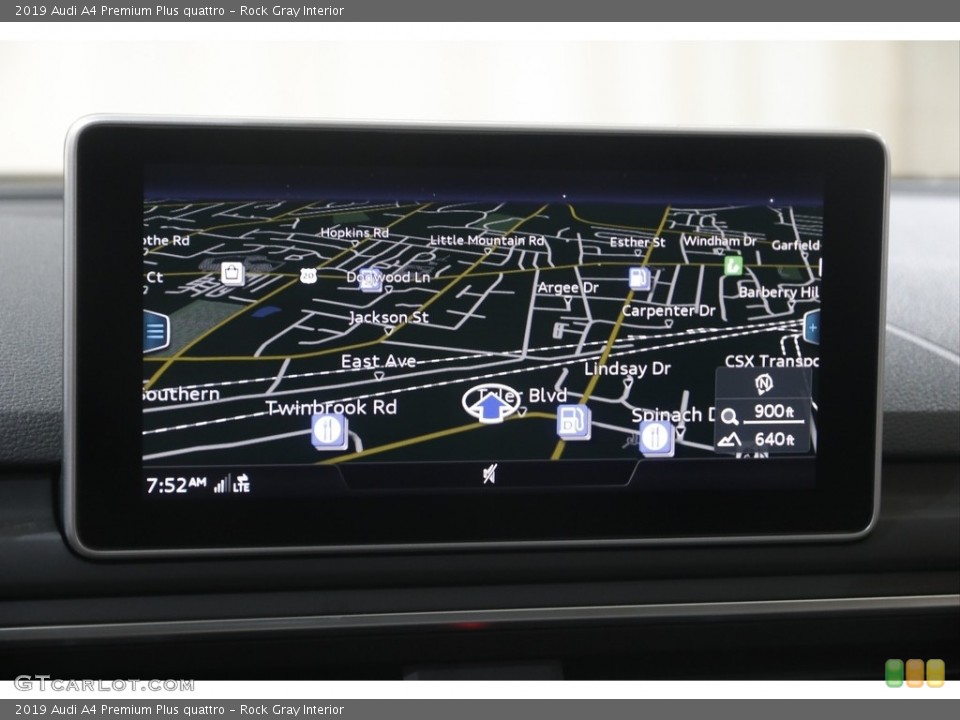 Rock Gray Interior Navigation for the 2019 Audi A4 Premium Plus quattro #144832943