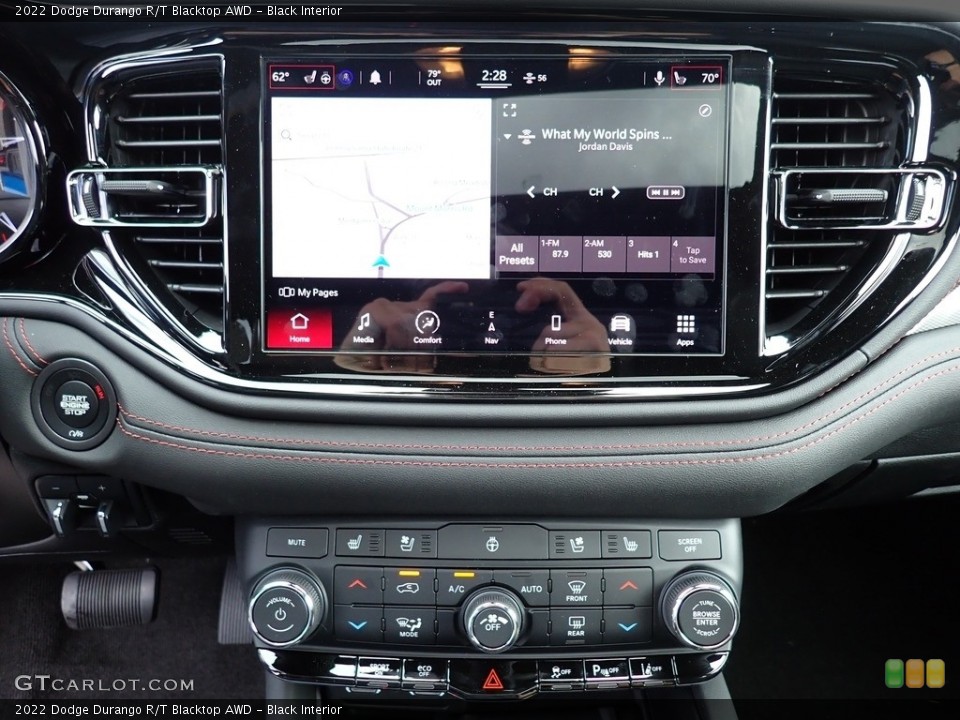 Black Interior Controls for the 2022 Dodge Durango R/T Blacktop AWD #144833264