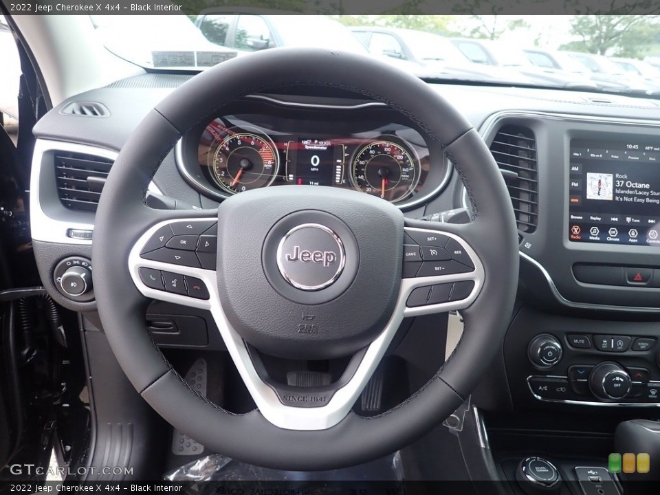 Black Interior Steering Wheel for the 2022 Jeep Cherokee X 4x4 #144834353