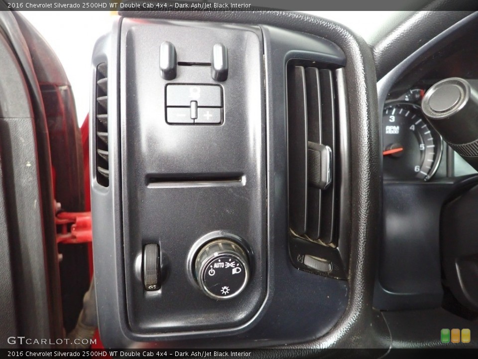 Dark Ash/Jet Black Interior Controls for the 2016 Chevrolet Silverado 2500HD WT Double Cab 4x4 #144835567