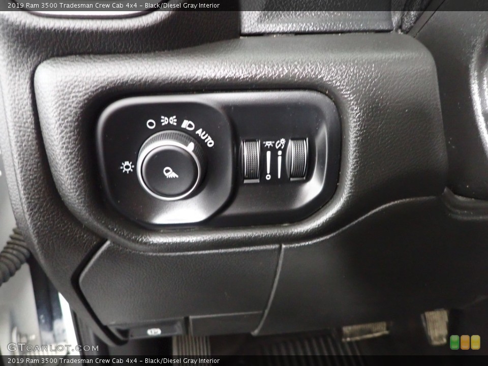 Black/Diesel Gray Interior Controls for the 2019 Ram 3500 Tradesman Crew Cab 4x4 #144835736