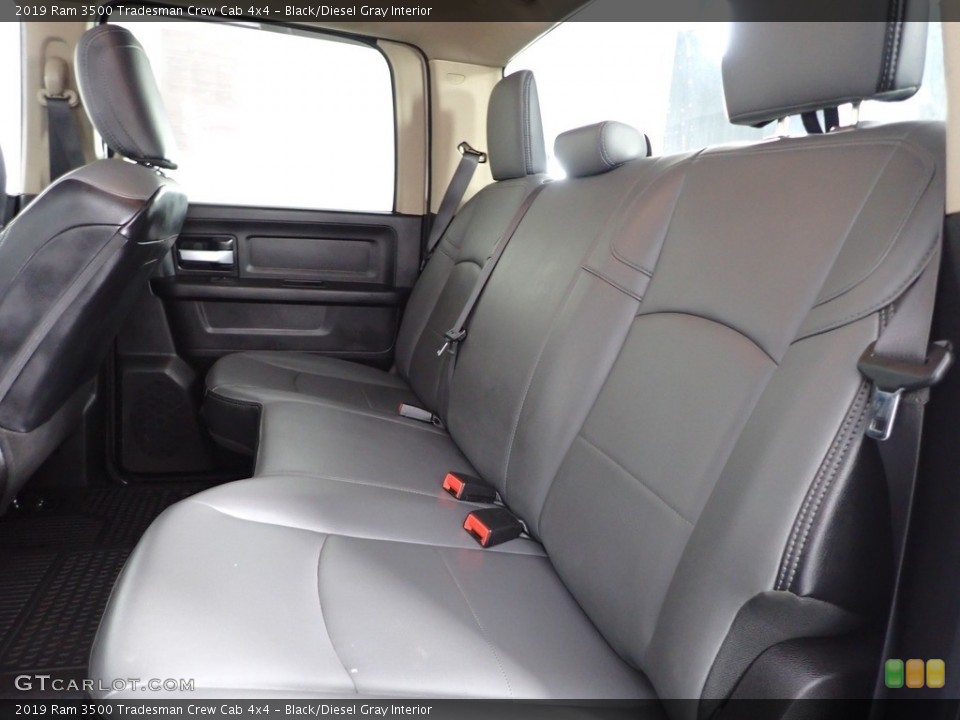 Black/Diesel Gray Interior Rear Seat for the 2019 Ram 3500 Tradesman Crew Cab 4x4 #144835785
