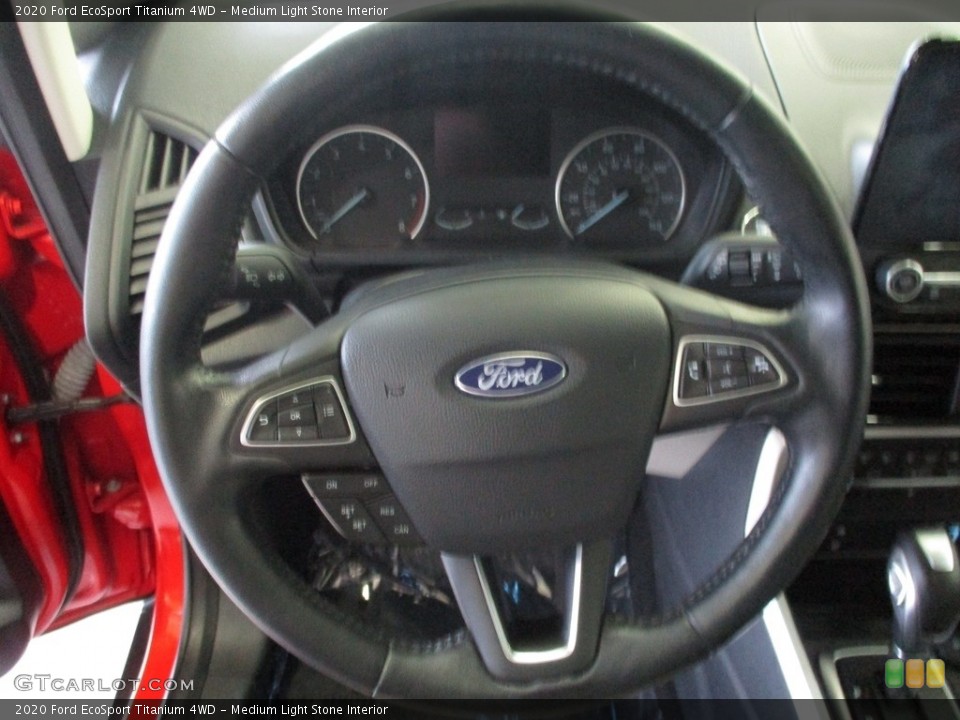 Medium Light Stone Interior Steering Wheel for the 2020 Ford EcoSport Titanium 4WD #144835829