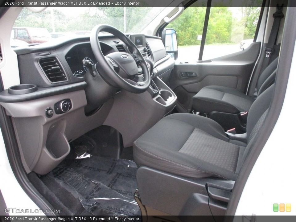 Ebony Interior Front Seat for the 2020 Ford Transit Passenger Wagon XLT 350 LR Extended #144836054