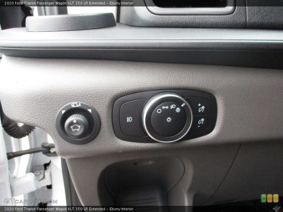 Ebony Interior Controls for the 2020 Ford Transit Passenger Wagon XLT 350 LR Extended #144836057