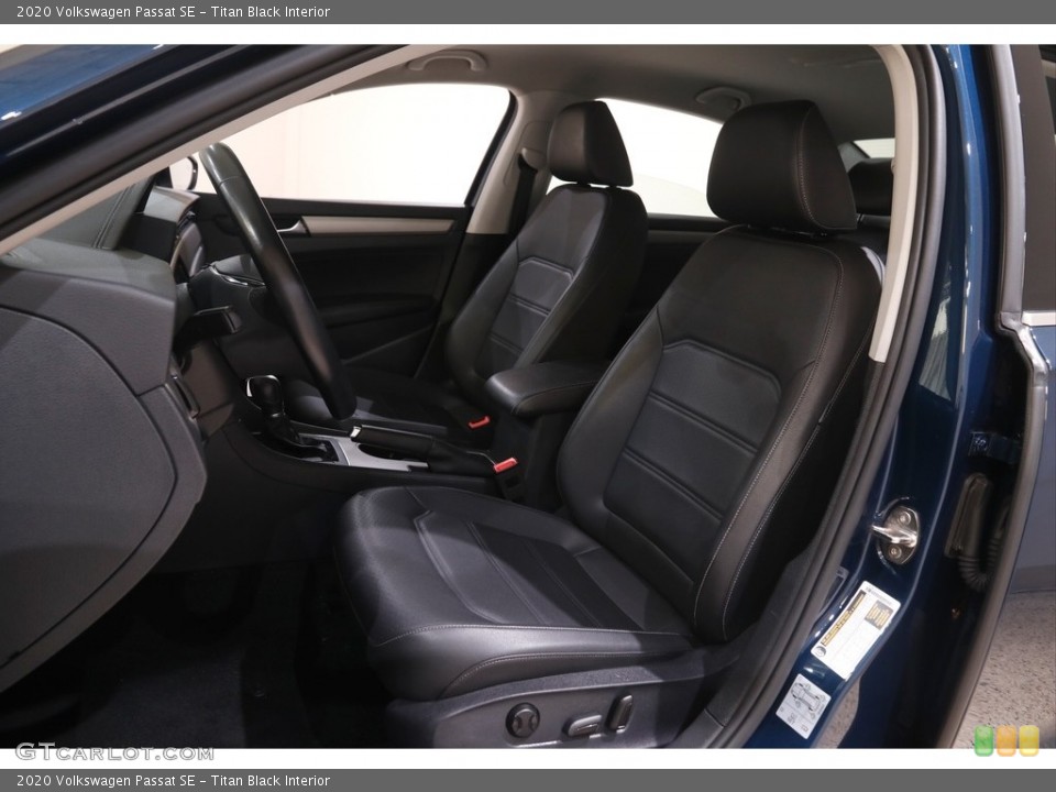 Titan Black Interior Front Seat for the 2020 Volkswagen Passat SE #144838030