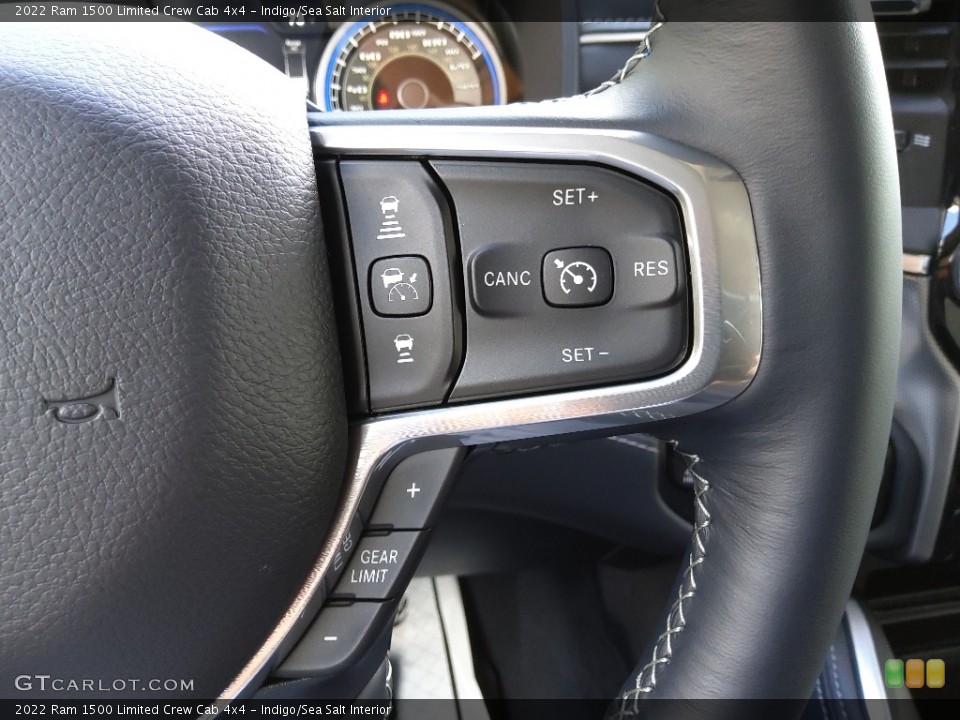 Indigo/Sea Salt Interior Steering Wheel for the 2022 Ram 1500 Limited Crew Cab 4x4 #144838118