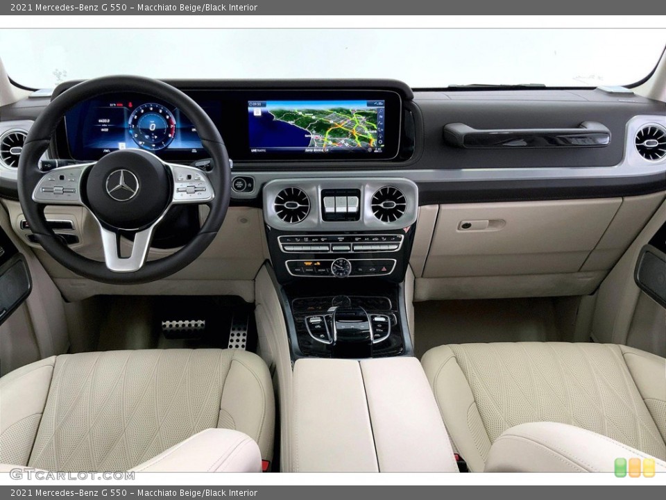 Macchiato Beige/Black Interior Dashboard for the 2021 Mercedes-Benz G 550 #144838721