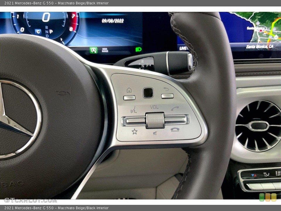 Macchiato Beige/Black Interior Steering Wheel for the 2021 Mercedes-Benz G 550 #144838904