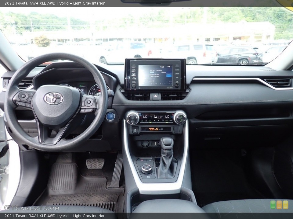 Light Gray Interior Dashboard for the 2021 Toyota RAV4 XLE AWD Hybrid #144840857
