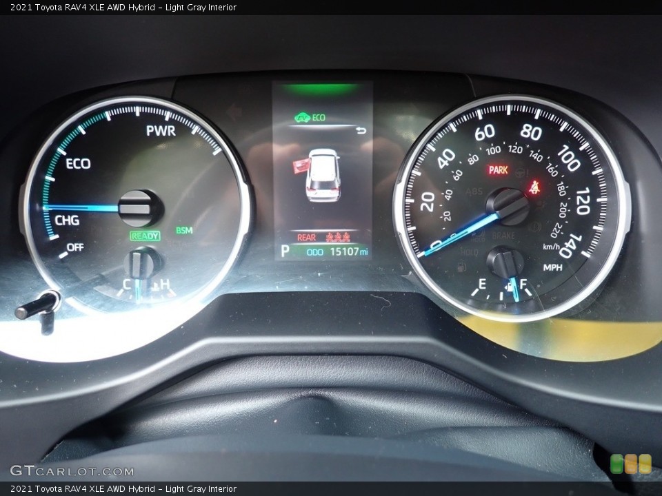 Light Gray Interior Gauges for the 2021 Toyota RAV4 XLE AWD Hybrid #144840992